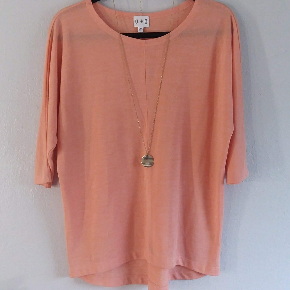 O + O Orange 3/4 Sleeve Oversized Tunic